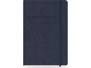 Ημερολόγιο ημερήσιο The Writing Fields Softline 2000 14x21cm 2024 με λάστιχο soft εξώφυλλο με υφή δέρματος μπλε